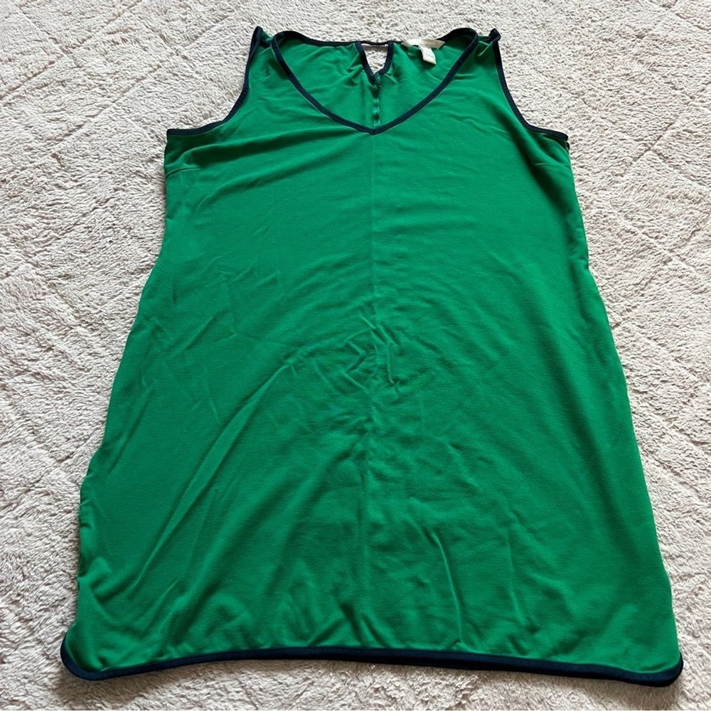 Banana Republic V-Neck Sleeveless Tunic Tank Preppy Minimalist Capsule Sz L